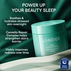 CicaÂ Sleeping Mask with Centella Asiatica for Moisture Barrier Support